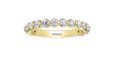 18K Yellow Gold 1.00cttw Canadian Diamond Band