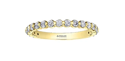 18K Yellow Gold 0.60cttw Canadian Diamond Band