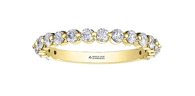 18K Yellow Gold 0.75cttw Canadian Diamond Band