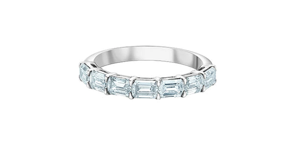 14K White Gold 1.60cttw Lab Grown Diamond Band