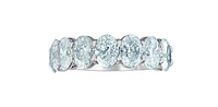 14K Yellow Gold 1.61cttw Oval Cut Lab Grown Claw Set Diamond Anniversary Band