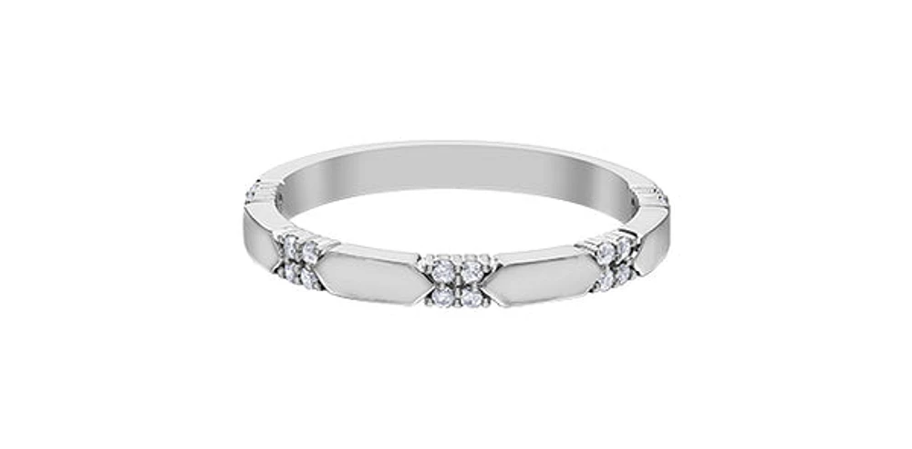 10K White Gold 0.12cttw Diamond Ring