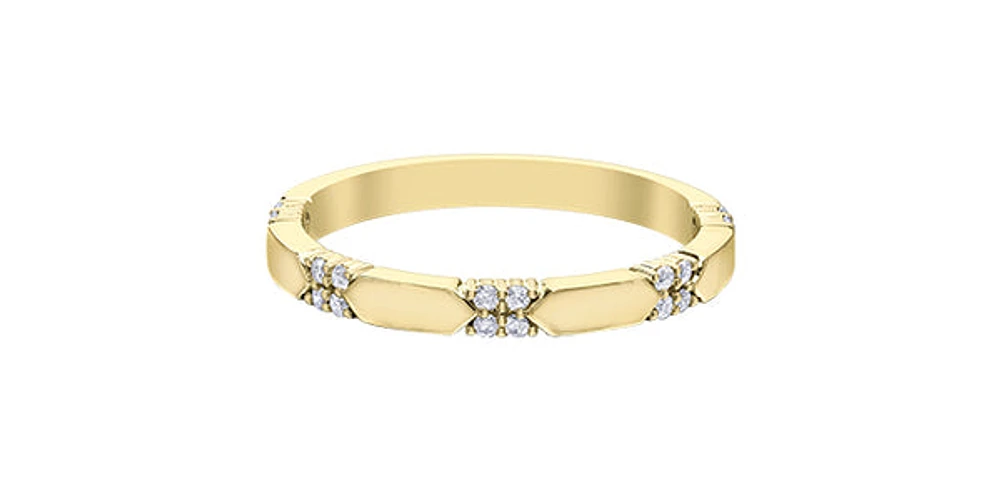 10K Yellow Gold 0.12cttw Diamond Ring