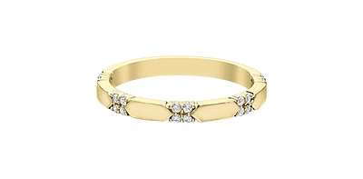 10K Yellow Gold 0.12cttw Diamond Ring