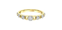10K Yellow & White Gold 0.18cttw Diamond Ring