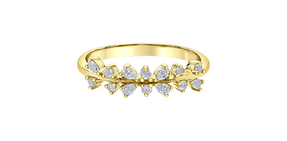 14K Yellow Gold 0.25cttw Diamond Ring