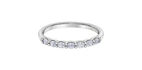 10K White Gold 0.28cttw Oval Diamond Ring - /