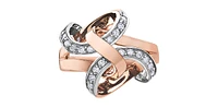 10K White & Rose Gold 0.20cttw Diamond Ring