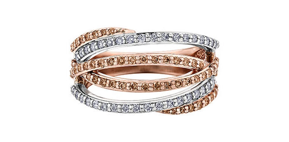 10K White & Rose Gold 0.285cttw Diamond Ring
