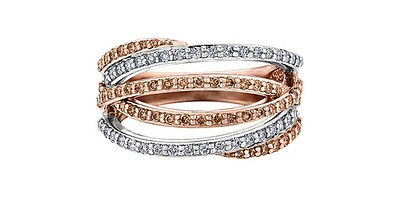 10K White & Rose Gold 0.285cttw Diamond Ring