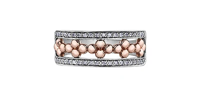 10K White & Rose Gold 0.17cttw Diamond Ring