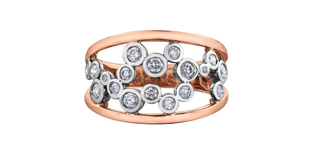 14K White & Rose Gold 0.50cttw Diamond Ring