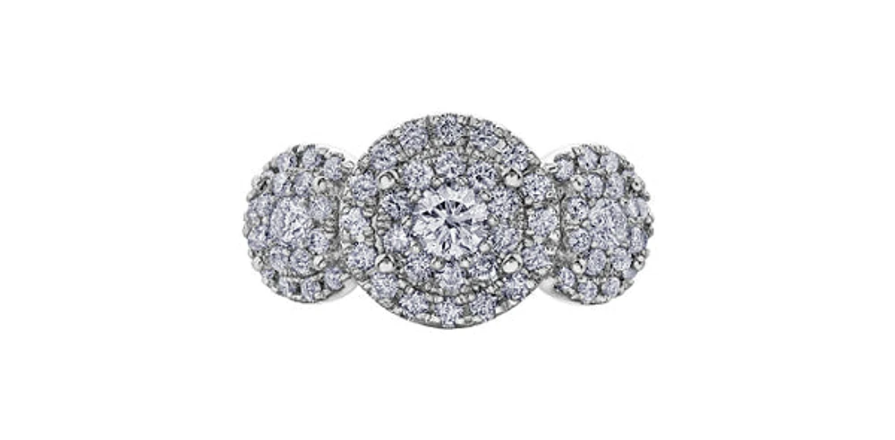 10K White Gold 1.00cttw Diamond Ring