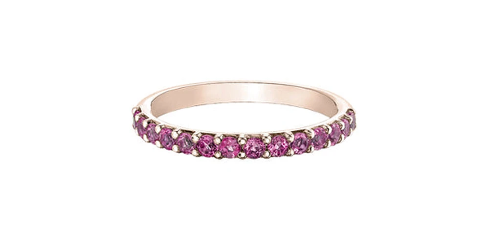 10K Rose Gold Pink Tourmaline Ring