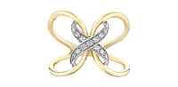 10K Yellow & White Gold 0.09cttw Diamond Ring