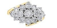 10K Yellow Gold 1.00cttw Diamond Ring - size 6.5
