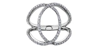 10K White Gold 0.45cttw Diamond Ring, 6.5 - /