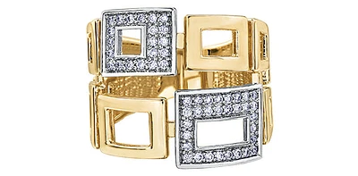 10K Yellow & White Gold 0.25cttw Diamond Ring