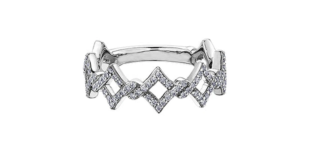10K White Gold 0.24cttw Diamond Ring