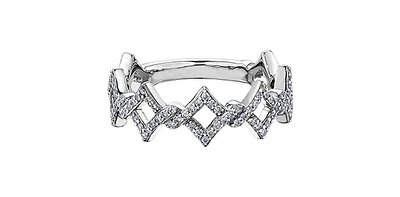 10K White Gold 0.24cttw Diamond Ring