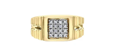 10K Yellow Gold 0.25cttw Diamond Gents Ring, 10 - /