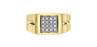 10K Yellow Gold 0.25cttw Diamond Gents Ring, 10 - /