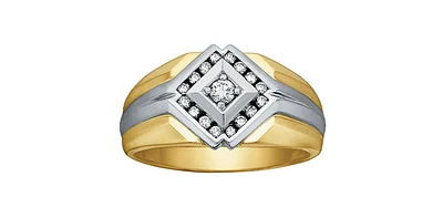 10K Yellow Gold 0.30cttw Diamond Gents Ring, 10