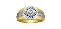 10K Yellow Gold 0.30cttw Diamond Gents Ring, 10
