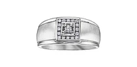 10K White Gold 0.25cttw Diamond Gents Ring - /