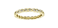 10K Yellow Gold 0.075cttw Diamond Infinity Ring