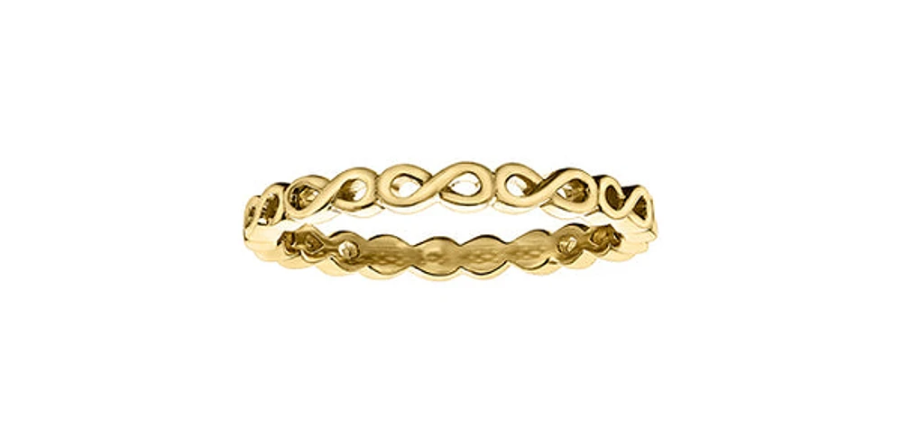 10K White or Yellow Gold Infinity Ring - /