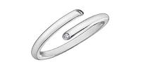 10K Diamond Bypass Ring - / Gold