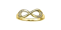 10K Yellow Gold 0.06cttw Infinity Diamond Ring