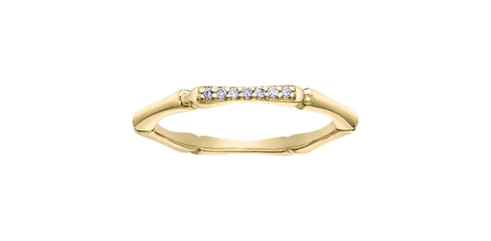 10K Yellow Gold 0.04cttw Diamond Ring