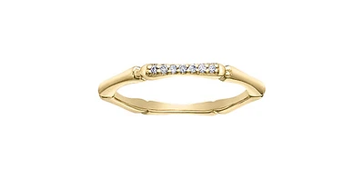 10K Yellow Gold 0.04cttw Diamond Ring