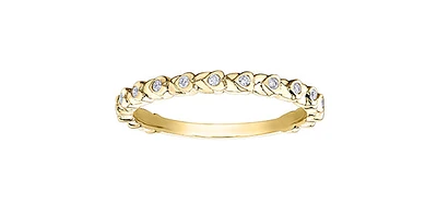 10K Yellow Gold 0.07cttw Diamond Ring