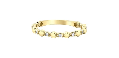 10K Yellow Gold 0.10cttw Diamond Ring, size 6.5