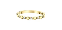 10K Yellow Gold 0.10cttw Diamond Ring, size 6.5