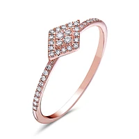 14K Rose Gold 0.14 cttw Diamond Ring