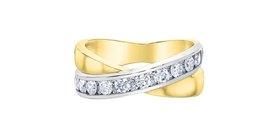 10K 2 Tone Gold 0.74cttw Diamond Ring