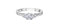 14K  White Gold 0.60cttw Canadian Diamond Engagement Ring - /