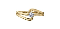 10K Yellow Gold 0.10cttw Canadian Diamond Engagement Ring