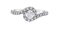 14K White Gold 0.30cttw Diamond Ring
