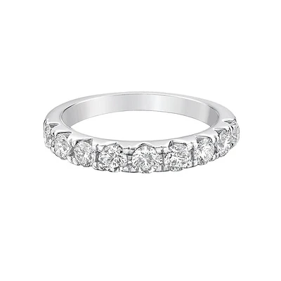 14K Rose Gold Platinum diamond band