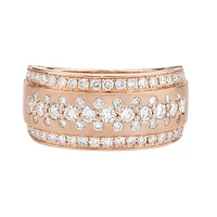 14K Rose Gold Prong-set diamond band
