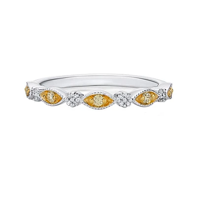 10K White Gold 1/6ct twt prong-set diamond band