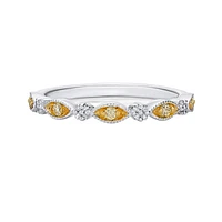 10K White Gold 1/6ct twt prong-set diamond band