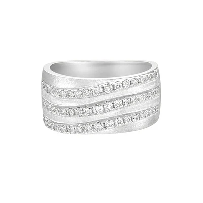 14K White Gold Prong-set diamond band