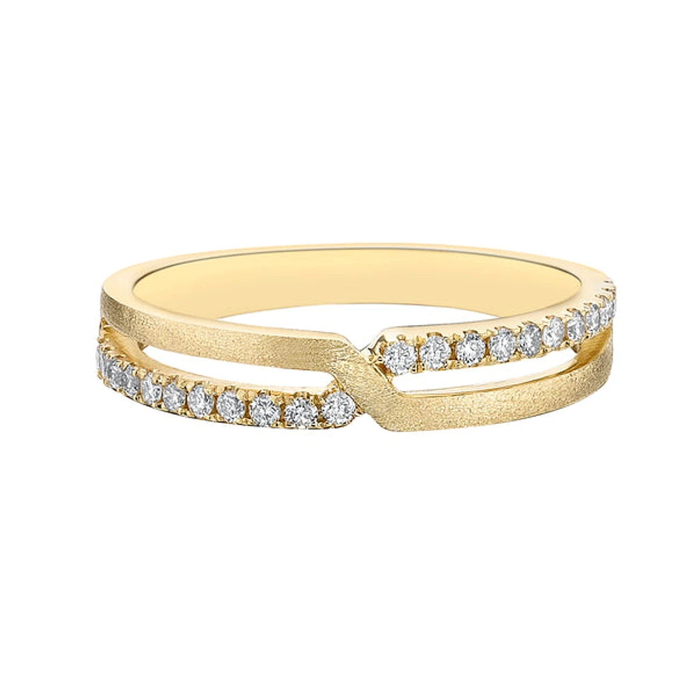 10K Yellow Gold 1/4ct twt diamond wedding band
