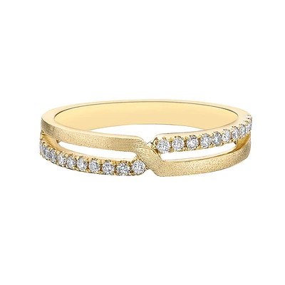 10K Yellow Gold 1/4ct twt diamond wedding band